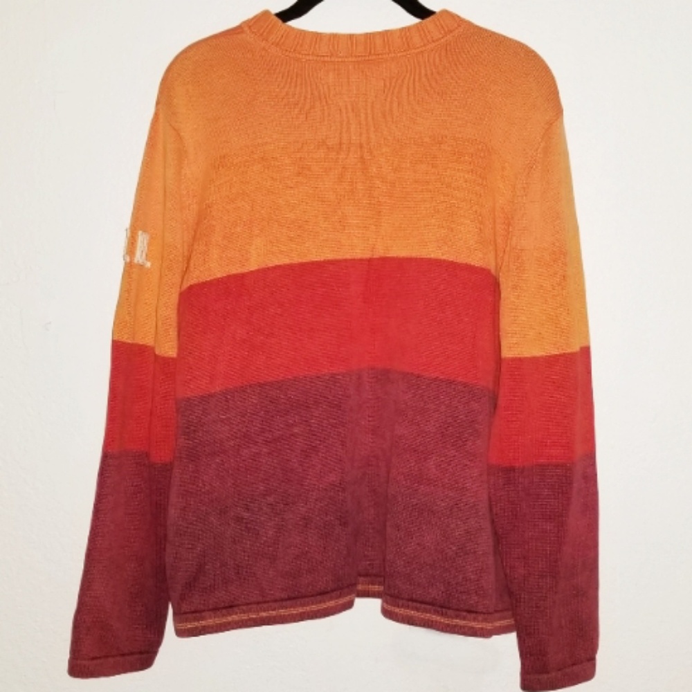 Tommy Hilfiger Distressed Color Block Sweater - image 2